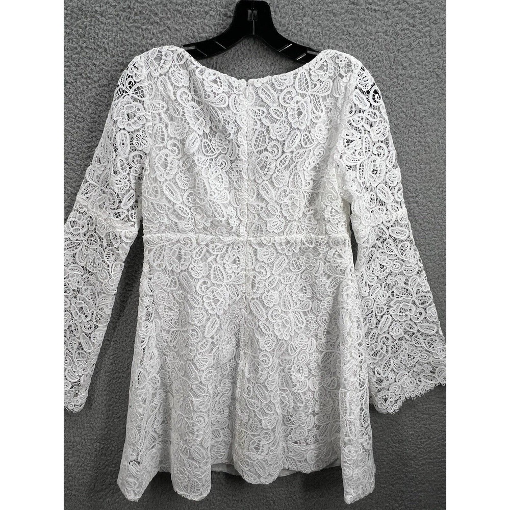 Staud Beth Long Sleeve Lace Empire Waist Dress - Picture 7 of 11